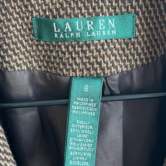 Lauren Ralph Lauren Wool One Button Blazer Coat Size 8 - Picture 2 of 7